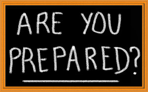 Are You Prepared Written on Chalkboard